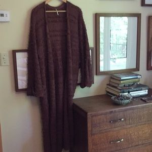 Anthropologie nubby sweater coat size large